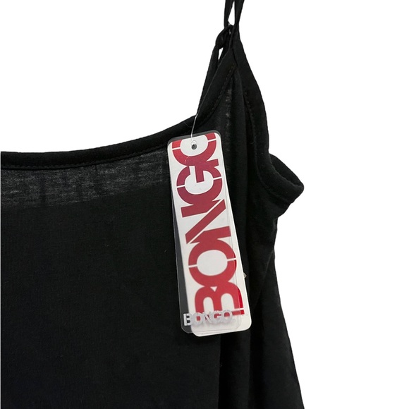 BONGO Sheer Waisted Black Spaghetti Strap Dress Top - Picture 3 of 5